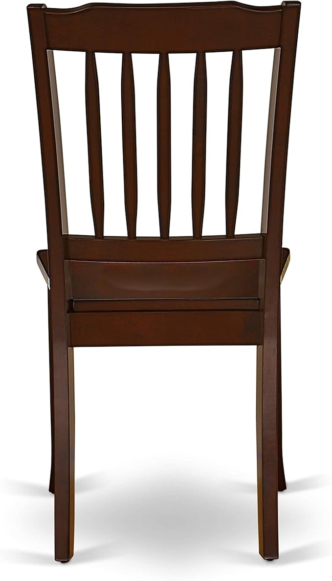 East West Furniture AMDA3-MAH-W 3 Piece Dining Table Set for Small Spaces Contains a Round Kitchen Table with Pedestal and 2 Dining Chairs, 36x36 Inch, Mahogany