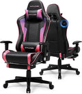 GTPLAYER Gaming Chair with Bluetooth Speakers and Footrest, Ergonomic Gamer Chair with Reclining Backrest, 3D Armrests, Adjustable Seat Height, Computer Desk Chair for Adults (Colourful)