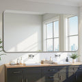 Bathroom Mirror 72" x 36", Large Rectangle Wall Mirror, Silver Metal Frame Wall Mounted Mirrors for Bathroom, Vanity, Bedroom, Entryway Decor(Horizontal/Vertical)