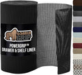 GORILLA GRIP powerGRIP Drawer Shelf and Cabinet Liner, Thick Strong Hold, Non-Adhesive Liners Protect Kitchen Cabinets and Cupboard, Bathroom Drawers, Easy Install, Breathable Mat, 20" x30', Black