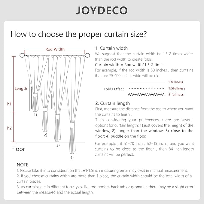 Joydeco 100% Blackout Curtains for Bedroom - Natural Linen Curtains 84 Inch Long, Thermal Insulated 2 Panels Linen Light Blocking Drapes, Rod Pocket & Back Tabs, Darkening Privacy for Living Room