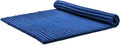 Leewadee - Foldable Floor Mattress - Japanese Roll Up Futon -Trifold Tatami Mat- Guest Floor Bed - Camping Mattress - Thai Massage Mat, Kapok Filled, 75 x 57 inches, Blue