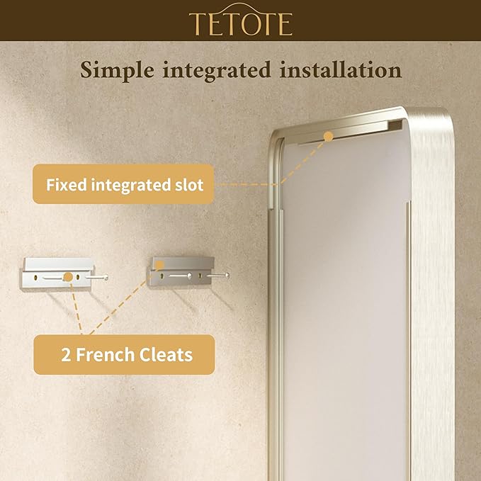 TETOTE Brushed Nickel Bathroom Mirror 20 x 30 Brushed Nickel Metal Framed Bathroom Mirror, Tempered Glass, Modern Farmhouse Wall Mounted Mirror for Decorative(Horizontal/Vertical)