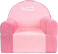Toddler Chair, Comfy Foam Kids Couch with Soft Velvet Cover, Toddler Couch for Gaming and Studying, Kids Sofa That Fits Nicely with Any Modern Decor, Pink