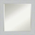 Amanti Art White Bathroom Mirror for Over Sink, 24x24 Shiplap White Square Vanity Mirror, Medium Coastal Wood Frame, Hangs Horizonally and Vertically, Bathroom Wall Decor, Beveled Edge from WI, USA