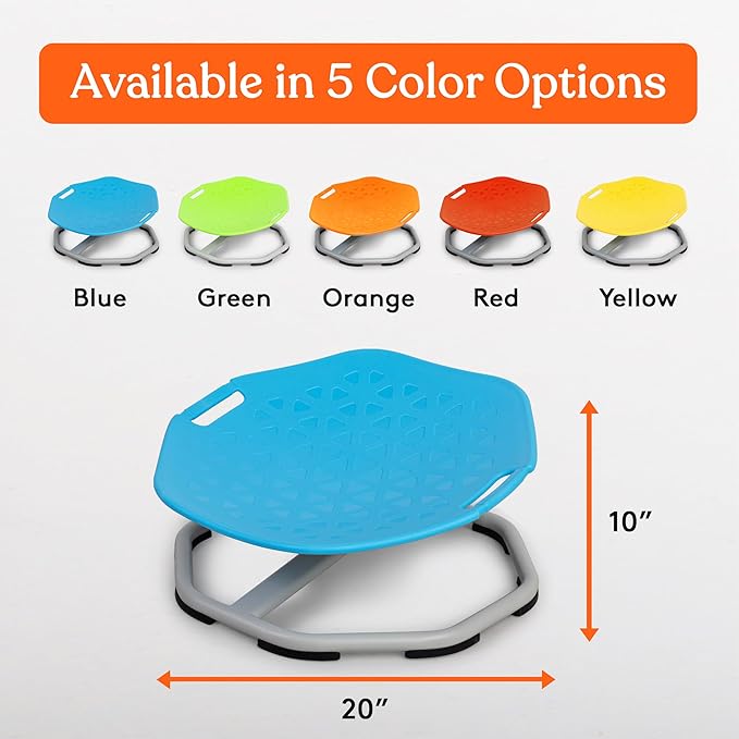 Special Supplies Spinning Chair for Kids- Versatile Kids Sit and Spin Sensory Chair for Training Body Coordination - Sensory Swivel Chair for Playroom, Bedroom, or Nursery (Blue)