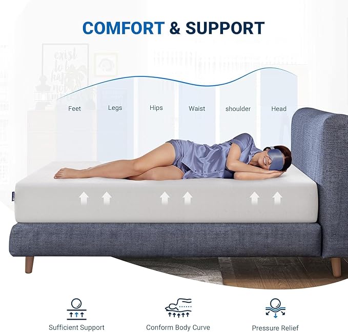 Avenco Queen Mattress, 12 Inch Queen Memory Foam Mattress in a Box for Refresh Sleep & Pressure Relief, CertiPUR-US Certified Firm Queen Size Mattresses