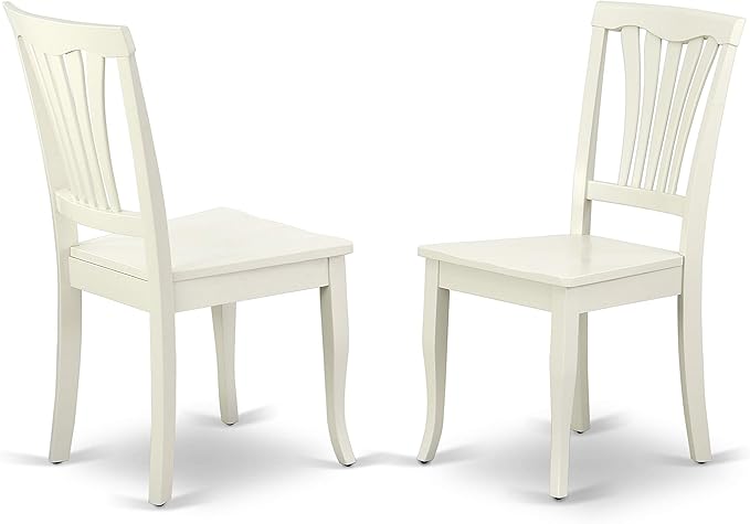 East West Furniture DOAV7-LWH-W 7 Piece Kitchen Table Set Consist of a Rectangle Dining Table with Butterfly Leaf and 6 Dining Room Chairs, 42x78 Inch, Linen White