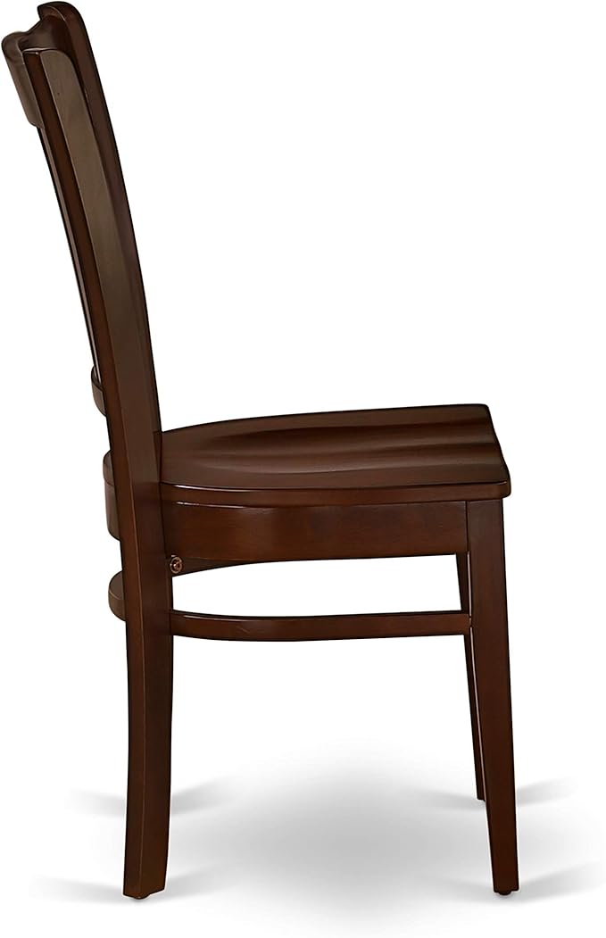 East West Furniture ANGR5-MAH-W 5 Piece Dining Room Table Set Includes a Round Kitchen Table with Pedestal and 4 Dining Chairs, 36x36 Inch, Mahogany