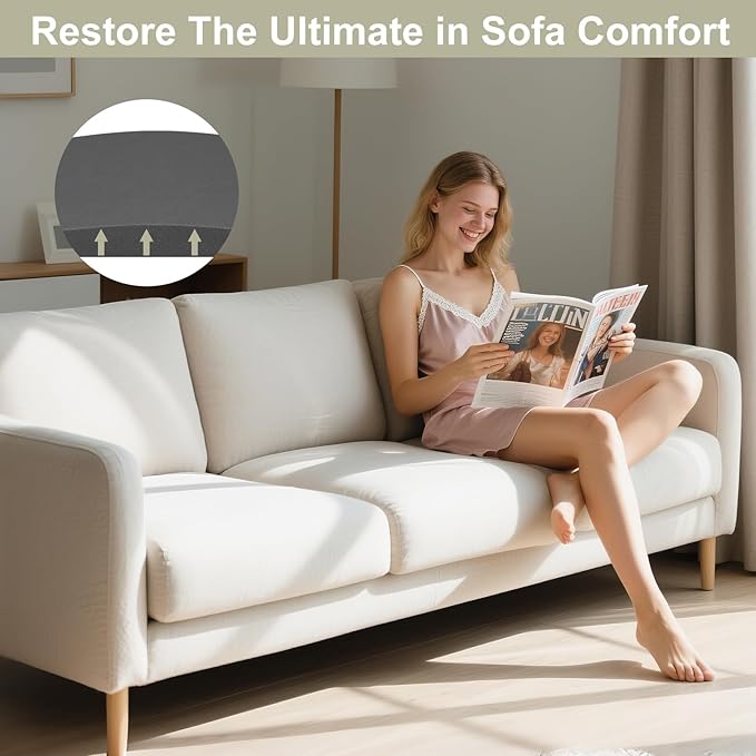 Couch Cushion Support for Sagging Seat, High-Density Curved Foam Sofa Furniture seat Couch Cushions Support Repair, 20"x20" Grey Set of 3