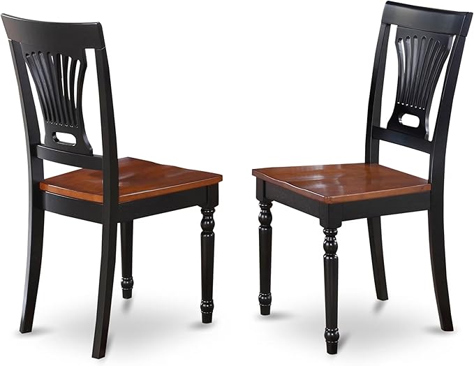 East West Furniture QUPL5-BCH-W 5 Piece Kitchen Table & Chairs Set Includes a Rectangle Dining Table with Butterfly Leaf and 4 Dining Room Chairs, 40x78 Inch, Black & Cherry