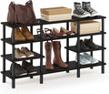 Furinno Turn-N-Tube 4-Tier Multipurpose Wide Shelf TV Stand, Espresso/Black