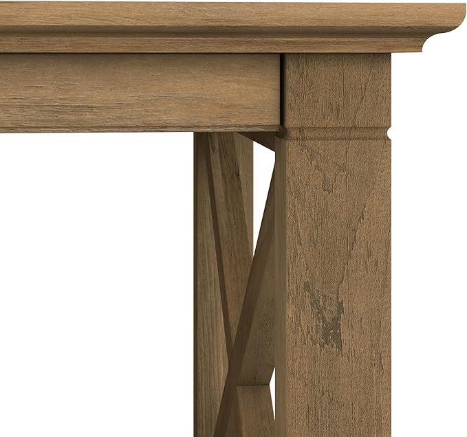 Bush Furniture Key West Tall TV Stand for 65 Inch TV in Reclaimed Pine, Farmhouse Entertainment Center with Storage