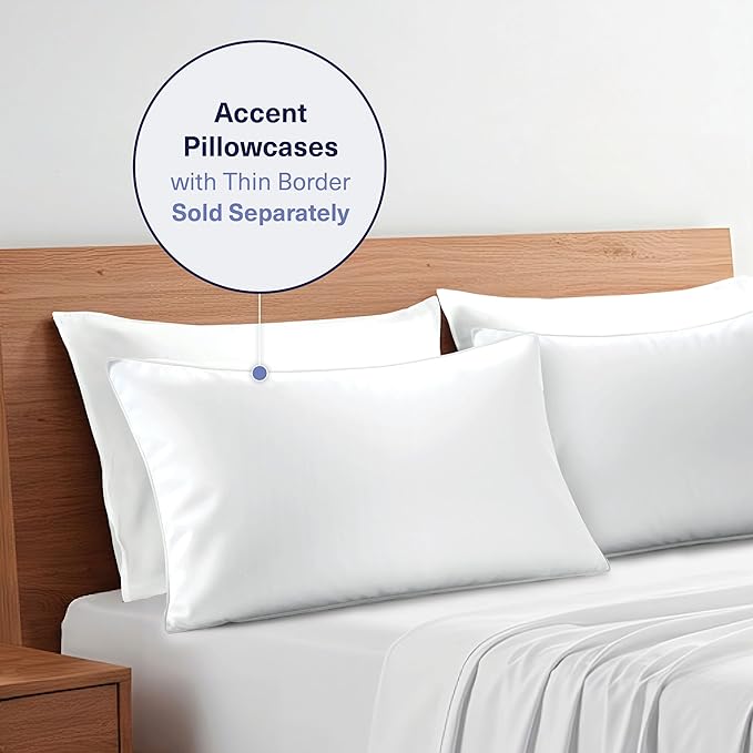 Kickoff Viscose Bamboo Sheets California King Size 4-pc 100% Organic Bamboo Viscose Bed Cooling Sheets Cal King Set Cool Bedding for hot Sleepers Sheet, Flat, Fitted, Pillowcases (Snow White, CK)