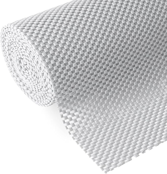 Shelf and Drawer Liner for Kitchen Cabinets Non-Adhesive, Non Slip Durable Strong Clean Long Size 12 Inches X 20 Feet, Shelves, Cabinets, Storage, Kitchen and Desks, Silver Gray