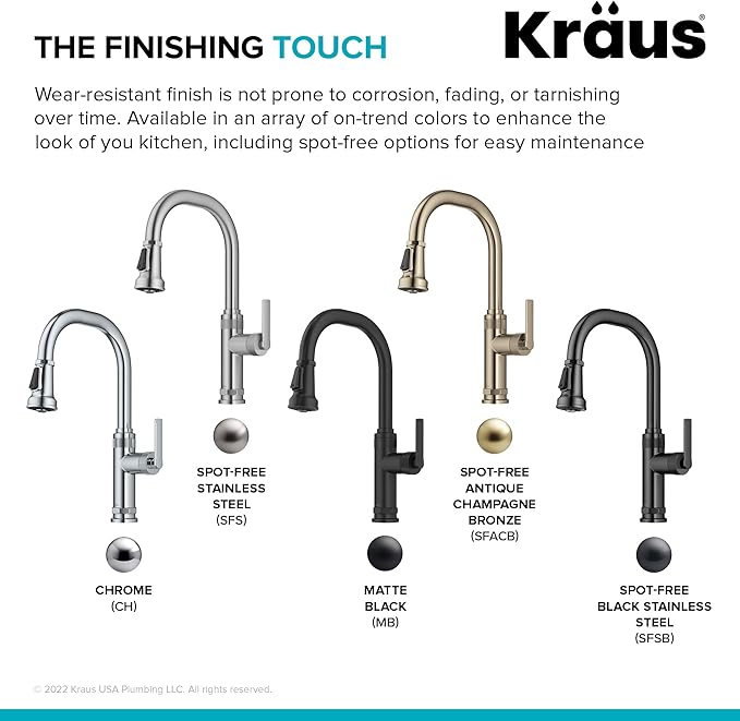 KRAUS Allyn Industrial Pull-Down Single Handle Kitchen Faucet in Matte Black, KPF-4102MB