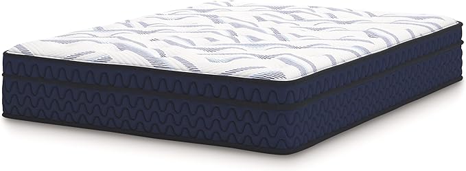 Signature Design by Ashley Full Size Stack 12 Inch Hybrid Medium Plush Cooling Gel Infused Memory Foam Mattress for Pressure Relief, Fiberglass Free, Mattress in A Box