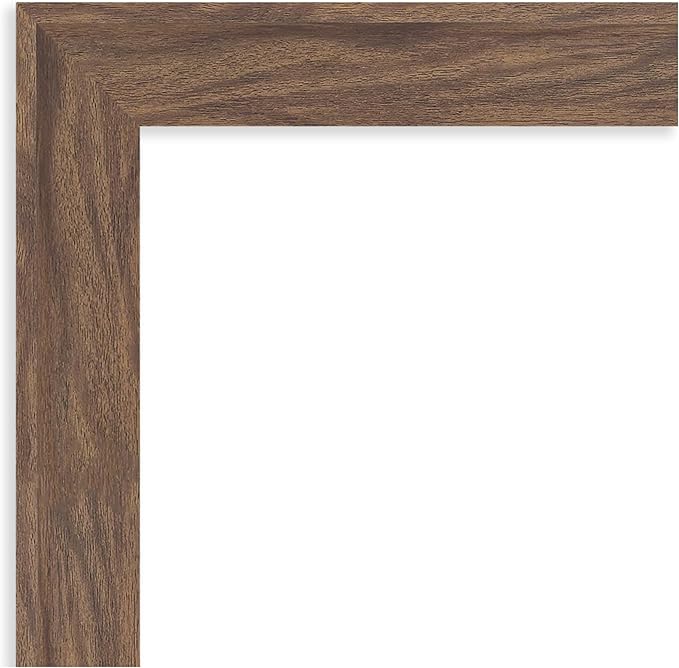Amanti Art Brown Wall Mirror 29x41 Pia Medium Brown Rectangle Bathroom Mirror for Wall Decor Living Room, Large Casual Frame, Hangs Horizonally and Vertically, Bathroom Decor, Beveled Edge