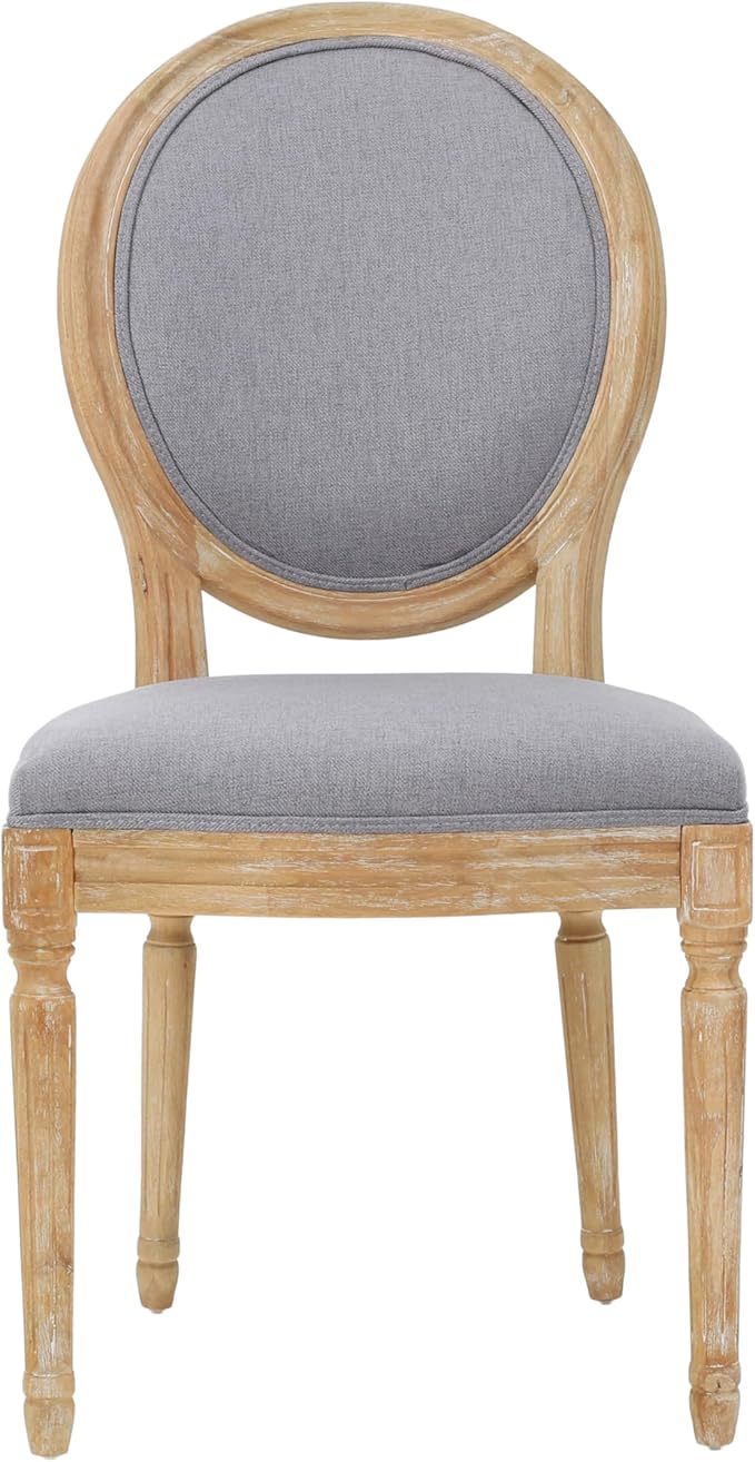 Christopher Knight Home Phinnaeus Fabric Dining Chairs, 2-Pcs Set, Light Grey