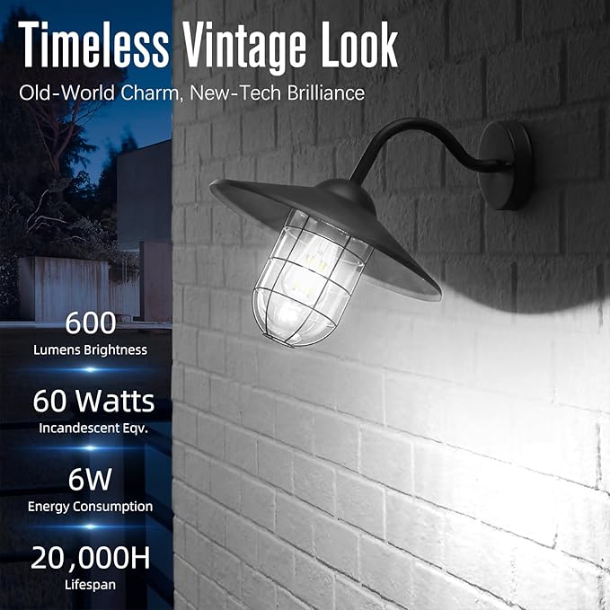 Edison Bulbs Dimmable, E26 LED Bulb 60 watt Equivalent, Cool White 4000K, ST58 Vintage Light Bulbs, 90+ CRI, 6W 600LM, E26 Medium Base, Clear Glass, 24 Pack