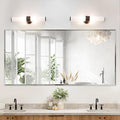 Frameless Beveled Edge Bathroom Mirror 36x72 Inch Rectangle Wall Mirror Explosion Proof and Shatterproof Bathroom Vanity Mirror Wall Mounted Hang Firmly (Horizontal or Vertical)