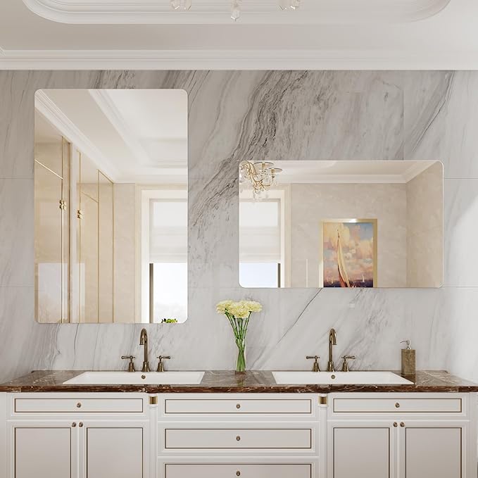 36x55 Large Bathroom Mirror,Wall Mirrors for Living Room,Lage Wall Mirrors, espejos para baños,Bathroom Mirrors for Vanity,Restroom Mirror