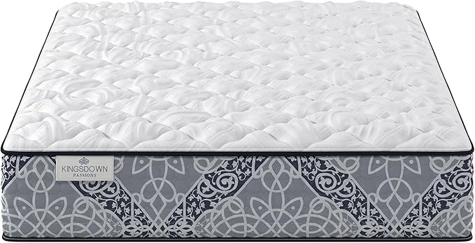 Kingsdown Cushion Firm Hybrid Mattress Full Cooling Gel Memory Foam Layer Multi-Layered Motion Isolation Cool Sleep Quilted Top Luxury Mattresses, 13.5-Inch Passions Merridale
