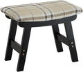 Foot Stool Ottoman Foot Rest Under Desk,Small Stool for Living Room, Bedroom and Kitchen (Black Legs - Stripes Stool Surface)