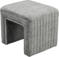 Get Set Style Vanity Stool Chair,Modern Velvet Ottoman Foot Stool with Wooden Legs Sofa Bench Footstool Extra Seat for Vanity,Makeup Room,Living Room,Entryway,Office (Fully Assembled)
