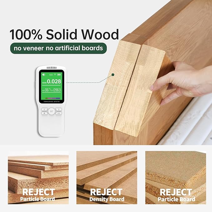 100% Solid Oak Ladder Shelf with Cabinet, 32.67" Tall Nightstand with Stable Frame for Bedroom, Small Bookcase for Living Room Nursery(Walnut, Fully Assembly Furniture)