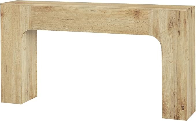63 Inch Farmhouse Long Console Table, Wooden Sofa Table for Behind Couch, Entryway Furniture for Living Room or Hallway, Foyer Accent in Cracked Oak