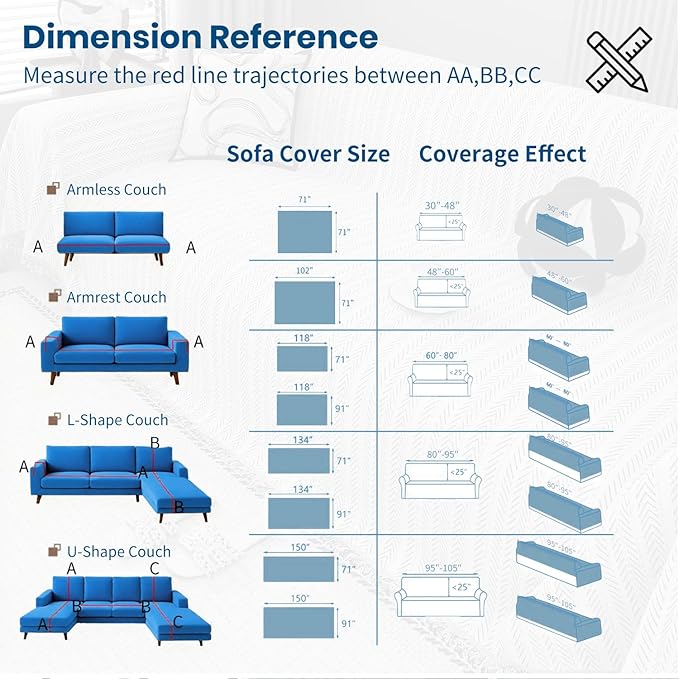 Nobildonna Sofa Cover Washable Soft Thicken Chenille Couch Cover with Tassel,Waterproof Sofa Slipcover for 3-4 Cushion Couch,Sectional Sofa,L-Shaped Furniture Protector Pet-Friendly,Beige 91"x150"