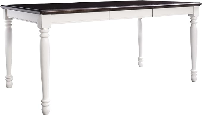 Crosley Furniture Shelby 3-Piece Traditional Dining Table Set for 6 with 2 Wood Benches, Distressed White