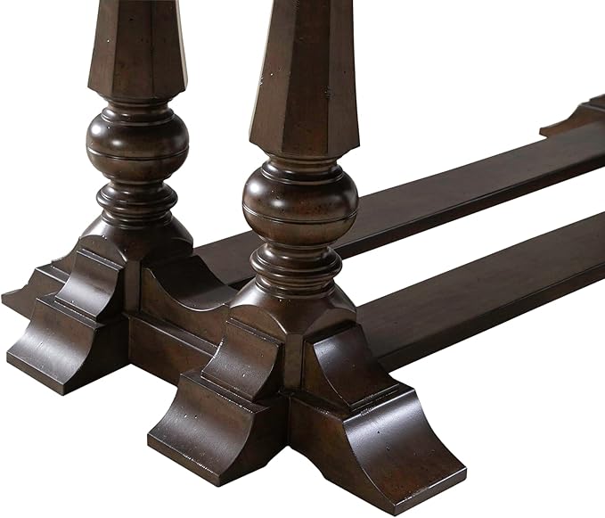 Liberty Furniture Arden Road 7 Piece Dining Trestle Table Set - 6 Splat Back Side Chairs - Satin Cherry