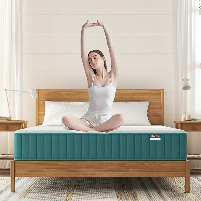 Firm Queen Mattress, 14 Inch Cooling-Gel Memory Foam & Pocket Spring Hybrid Mattress,Firm Feel,Bed Mattresses in a Box, CertiPUR-US Certified