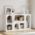 LITTLE TREE 59-Inch Modern Console Table, Wooden Rectangular Sofa Table Behind The Couch, Narrow Entryway Furniture with Storage for Living Room, Entrance, Hallway, White