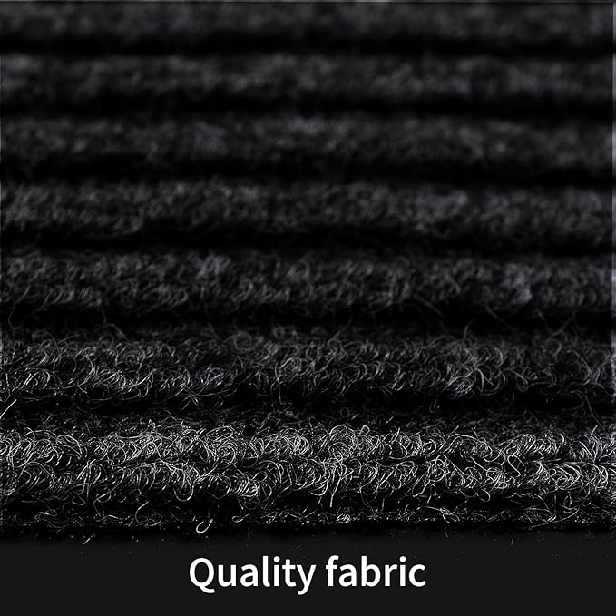 TANYOYO 3' X 6' Commercial Grade Door Floor Mat Brush Step Entrance Mat Vinyl Backed Utility Doormat Heavy Duty Floor Rugs Commercial Outdoor Carpet Indoor Entrance Mat，Black