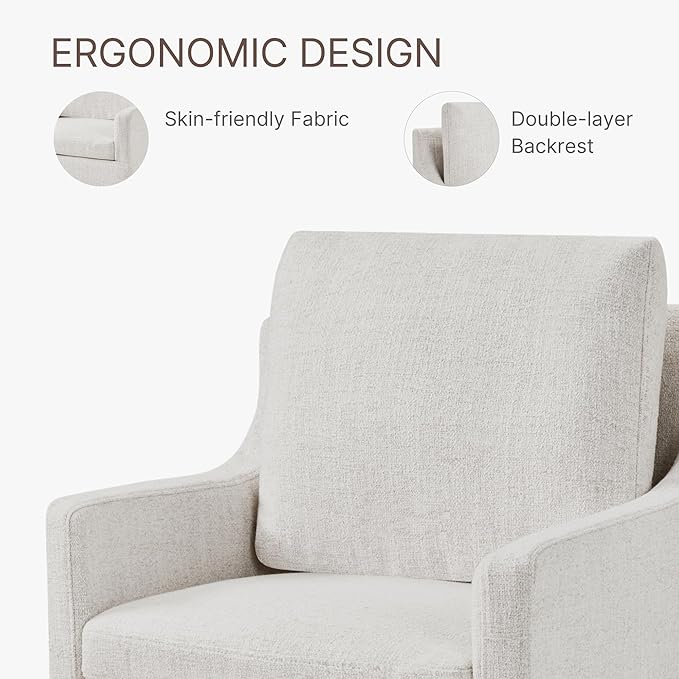 Upholstered Dining Chairs with Casters Easy Assembly Side Deskchair with Rollers for Diningroom, Living Room, Linen, 2 Box