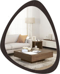 WallBeyond Asymmetrical Mirror, Irregular Wall Mirror, Wall Mirrors Decorative for Bedroom Living Room Entryway Hall, Wood Mirror for mid Century Modern Decor 25" H x 20" W, Black