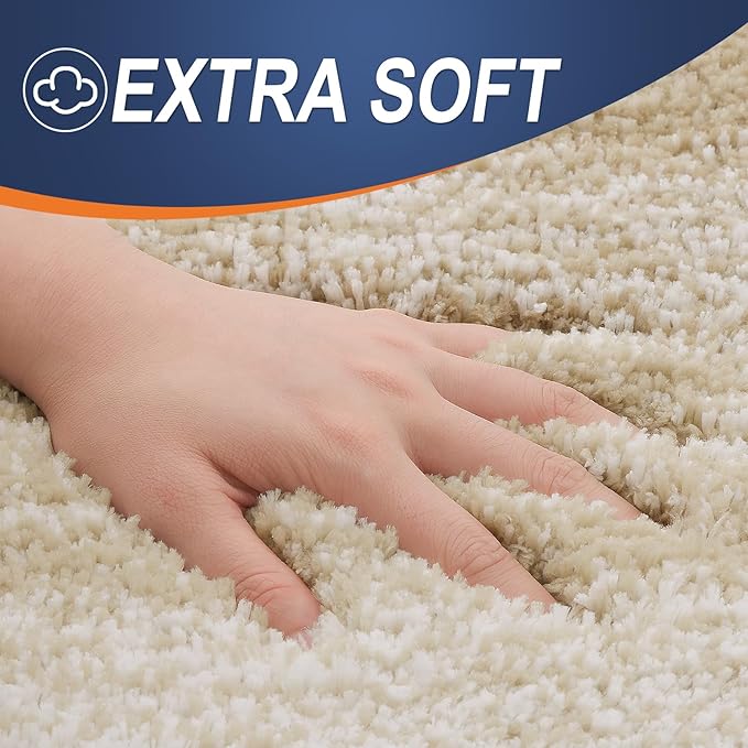 OLANLY Bathroom Runner Rugs 44x24, Extra Soft Absorbent Microfiber Bath Rugs, Rubber Backing, Quick Dry, Machine Washable Bath Mats for Bathroom Floor, Tub and Shower, Home Decor Accessories, Tan