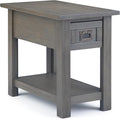 SIMPLIHOME Monroe SOLID ACACIA WOOD 14 inch Wide Rectangle Rustic Narrow Side Table in Farmhouse Grey for the Living Room and Bedroom