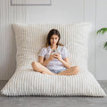 BYBYME 3 in 1 Bean Bag Chairs, Bean Bag Bed for Adults High-Density Foam Filling, Convertible Sofa Bed Faux Fur, Giant Bean Bag Chairs for Adults