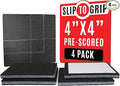SlipToGrip Non Slip Furniture Pad Grippers - Stops Slide - Multi Size (4 Pads) - Make 4", 1", 2", etc.- Pre-Scored Multiple Sizes - 3/8" Felt Core - Anti Slip - No Nails, No Glue.