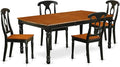 East West Furniture DOKE5-BCH-W 5 Piece Dining Room Furniture Set Includes a Rectangle Kitchen Table with Butterfly Leaf and 4 Dining Chairs, 42x78 Inch, Black & Cherry