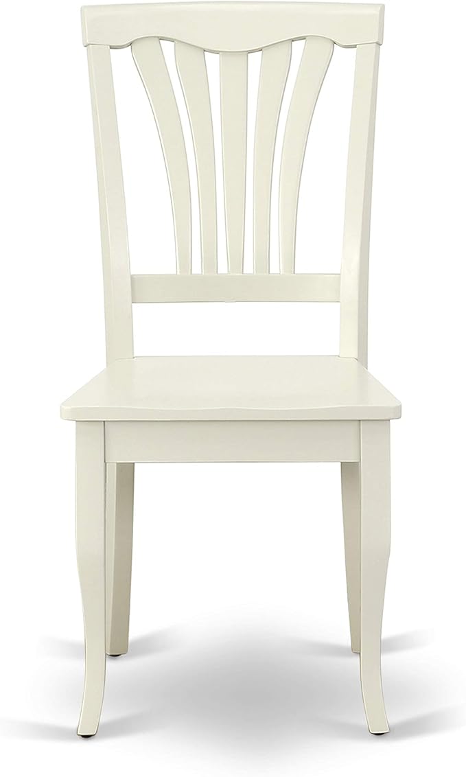 East West Furniture DOAV7-LWH-W 7 Piece Kitchen Table Set Consist of a Rectangle Dining Table with Butterfly Leaf and 6 Dining Room Chairs, 42x78 Inch, Linen White
