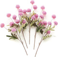 Floroom 5pcs Fuchsia Pink Faux Silk Mums Artificial Flowers, Bulk Fake Small Mini Chrysanthemums with Stems for DIY Wedding Centerpieces Floral Arrangements Vase Fillers Home Decorations