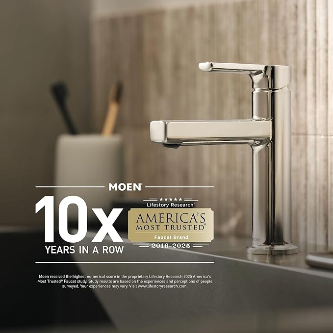 Moen DN0792BN Iso 22-Inch x 22-Inch Frameless Pivoting Bathroom Tilting Mirror, Brushed Nickel