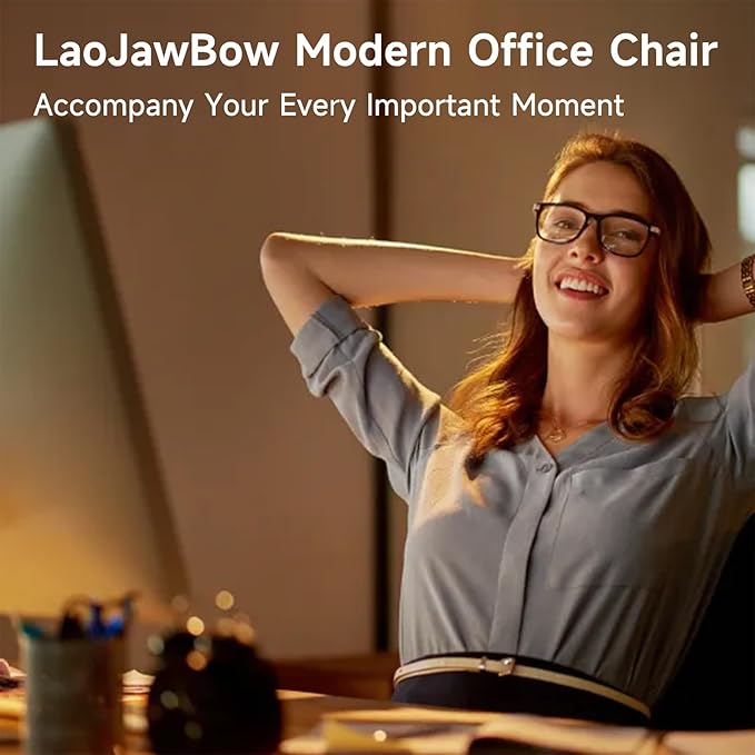 Ergonomic Office Chair - Comfy Desk Chairs with Wheels and Arms, 400LB Heavy Duty Mesh Computer Chairs with Comfortable Head Lumbar Back Support for Office, Bedroom, College Dorm and Study