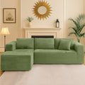 COMHOMA 105”Modular Sectional Sofa with Deep Seat,Cloud Upholstered L-Shape Couch Wide Arms Corduroy Fabric High-Density Foam Chaise Lounge for Living Room No Assembly Required