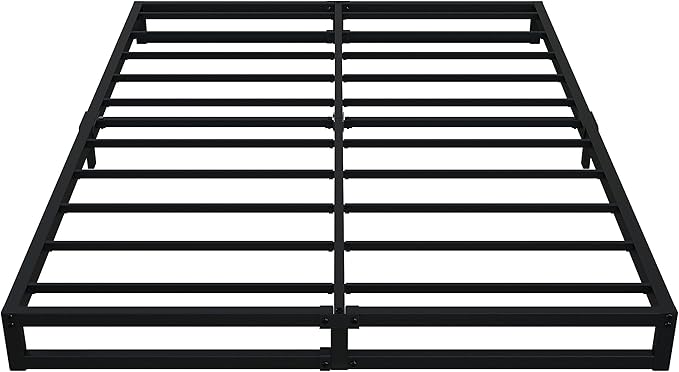 6 Inch California King Bed Frames No Box Spring Needed Heavy Duty Metal Cal King Platform for Mattress Foundation, Noise Free, Easy Assembly, Black